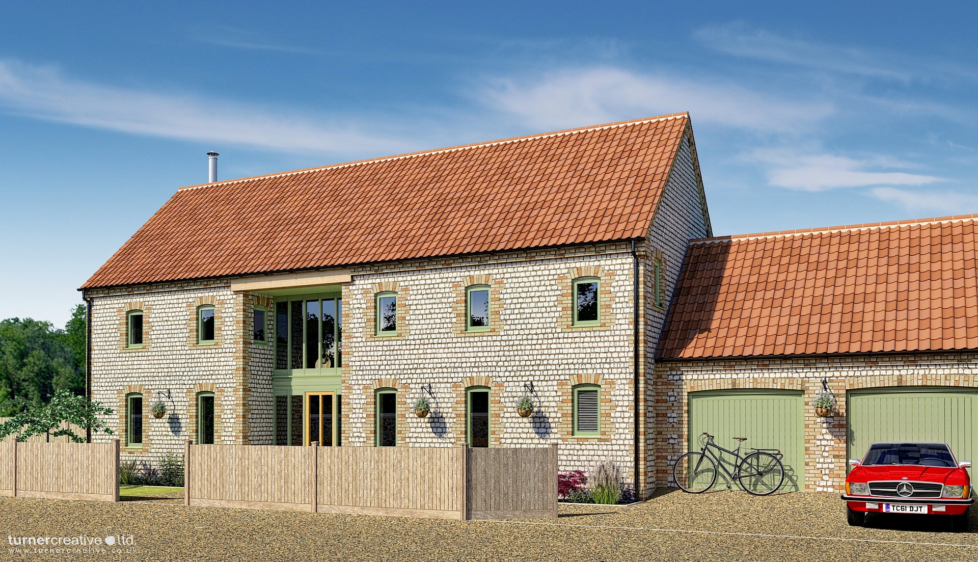 Architectural visualisation for traditional materials new build