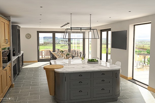 Kitchen farm views