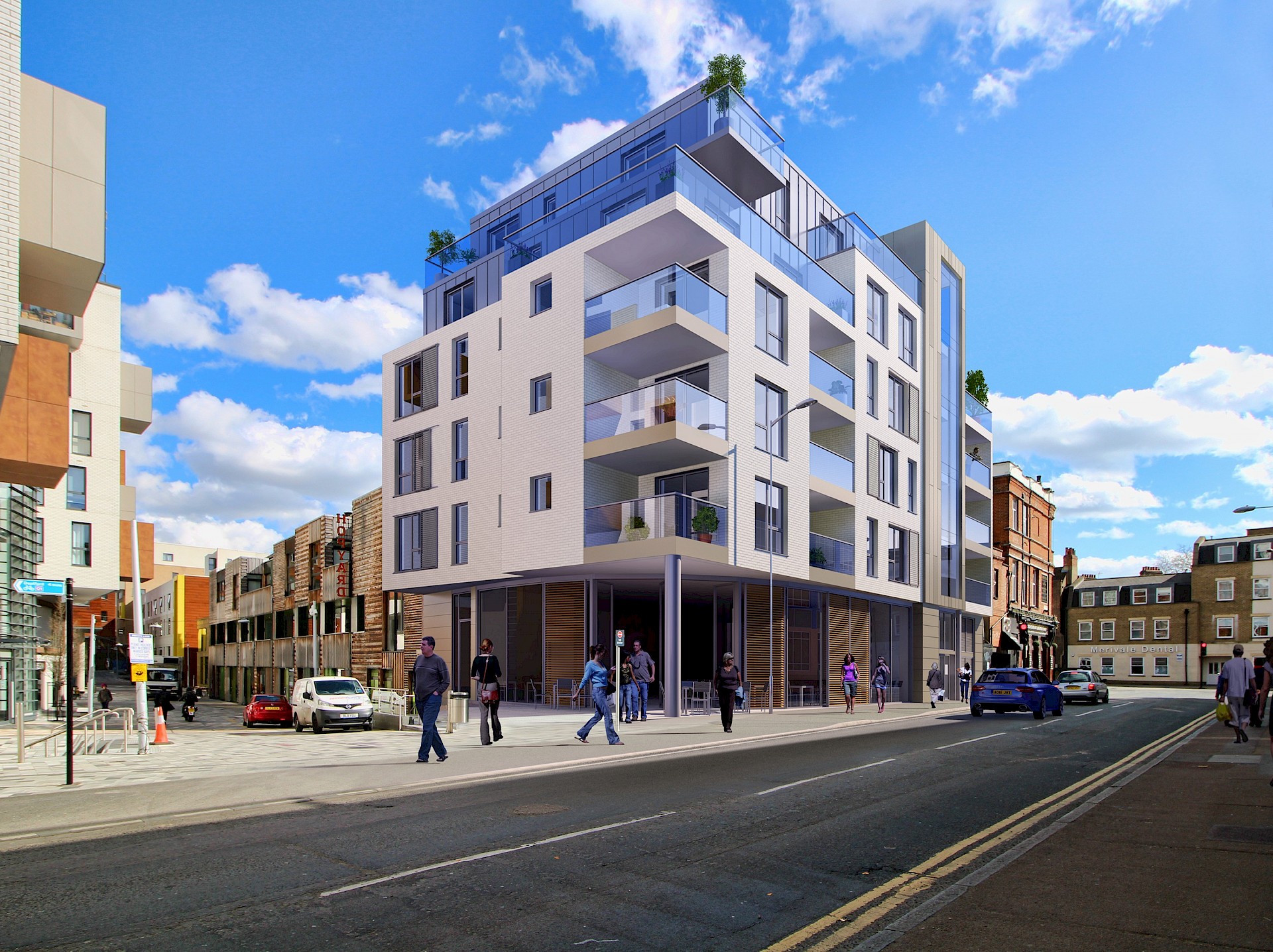 Photofit CGI for mixed use planning application Greenwich