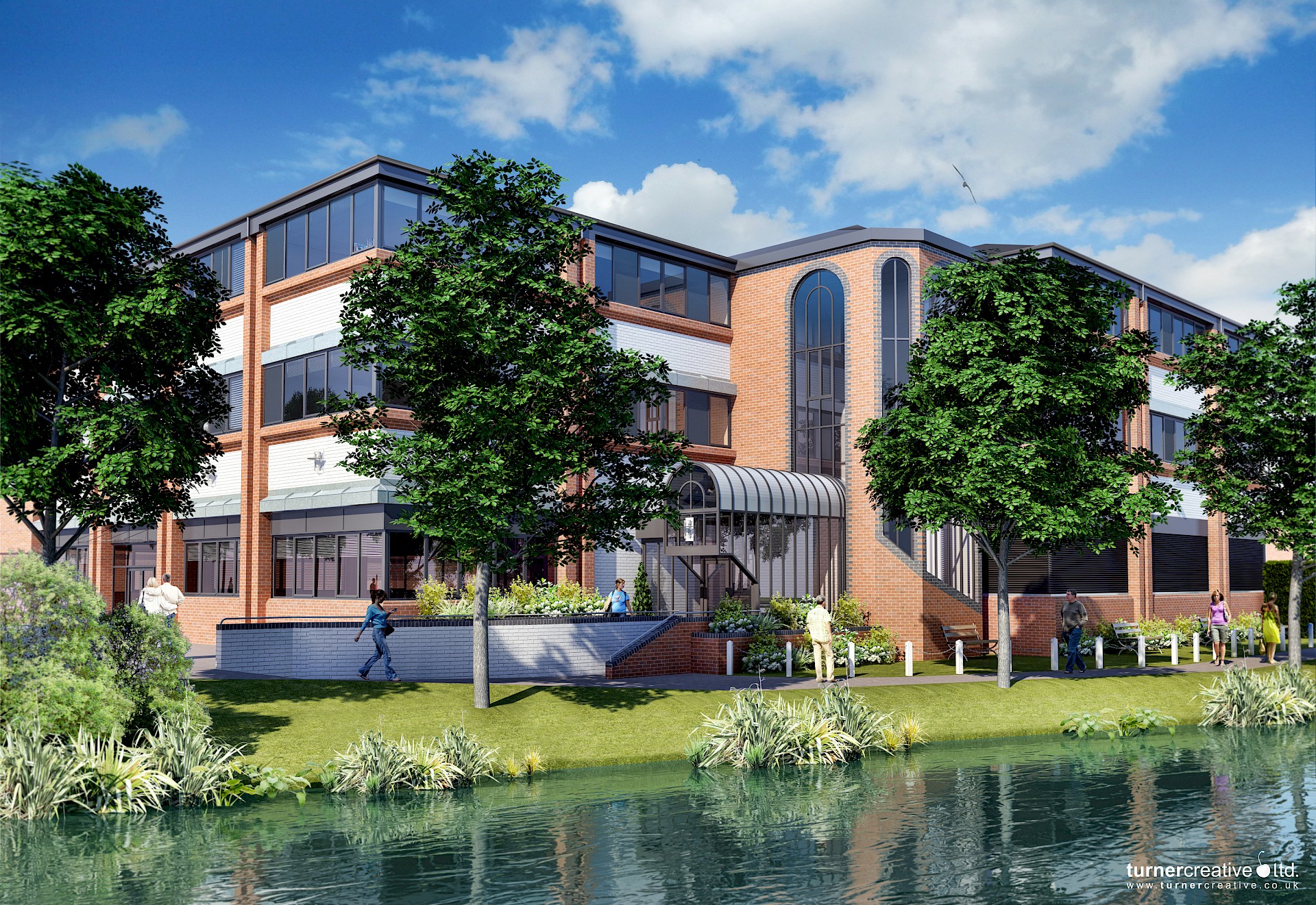Riverbank commercial property artists impression