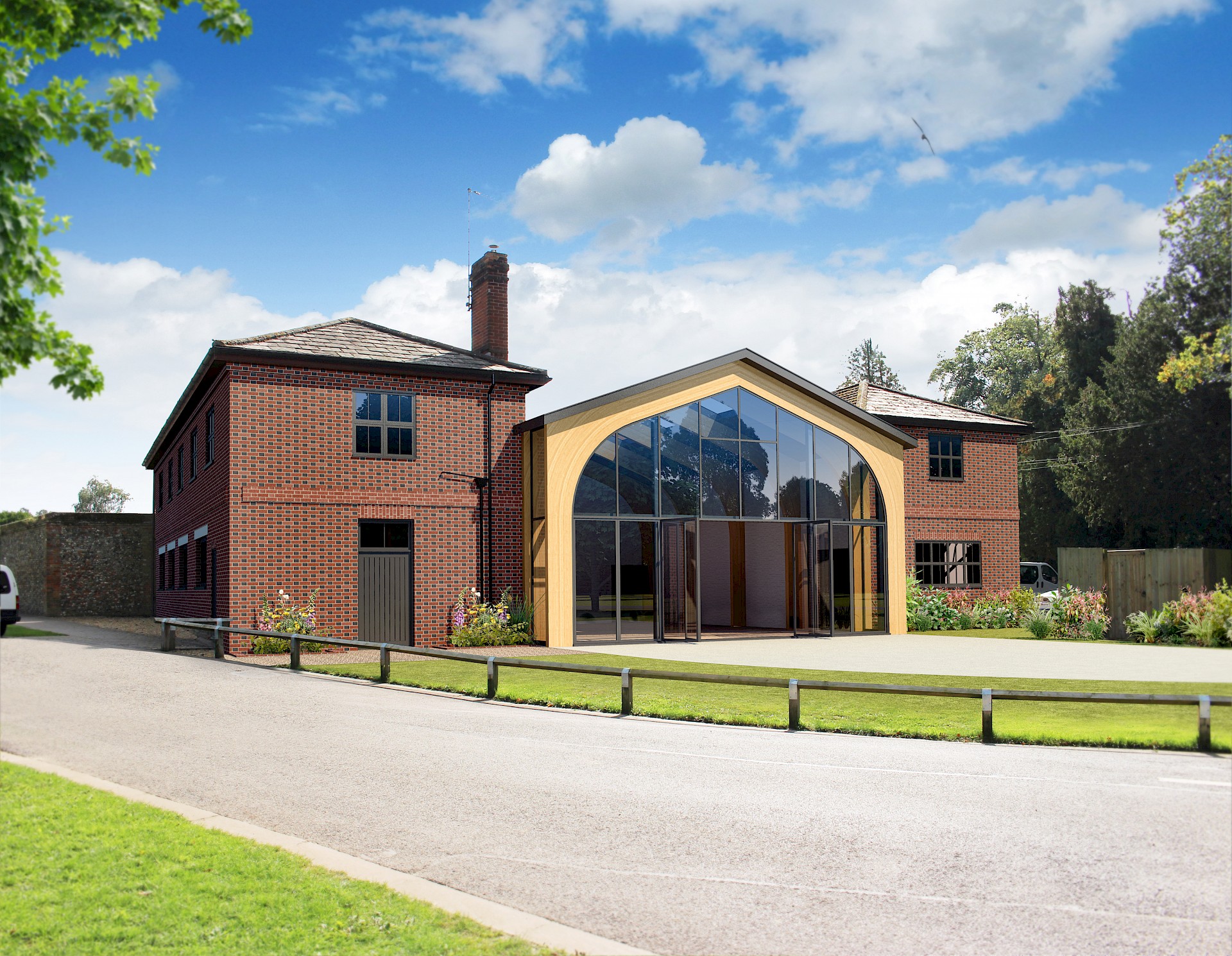 Planning illustration for school atrium