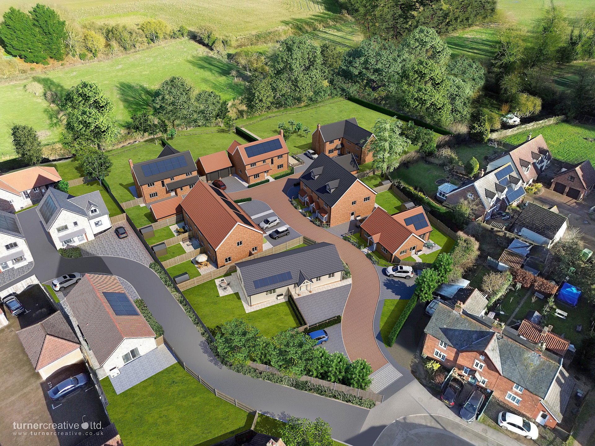 Site view at Eye, Suffolk