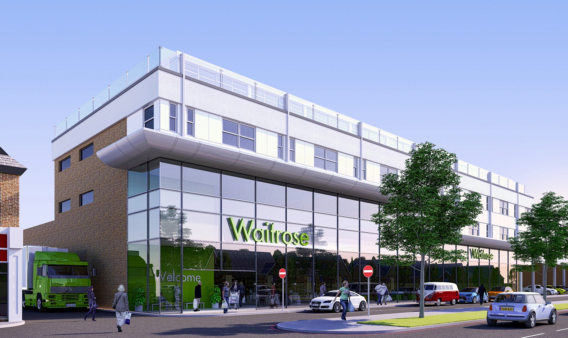 Street view for supermarket premises